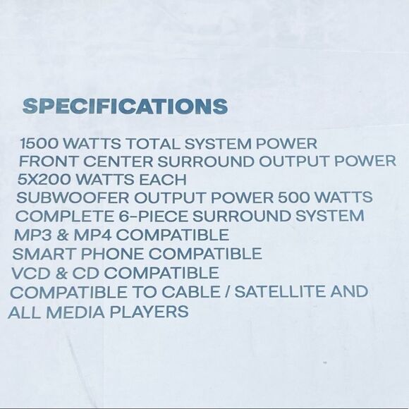 PSW HOME THEATER SYSTEM  - Picture 6 of 7